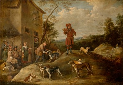 Vilande jägare (olja) av David the Younger Teniers