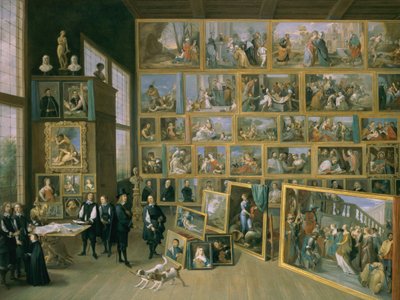 Ärkehertigen Leopold Wilhelm (1614-62) i sitt bildgalleri i Bryssel av David Teniers the Younger