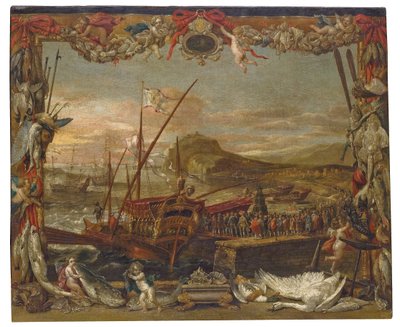 Ombordstigningen av Don Juan av Österrike av David Teniers the Younger