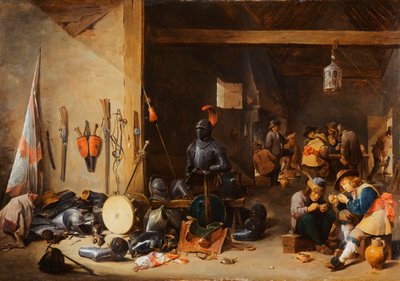 Interiören i ett vaktrum, ca 1640-talet av David Teniers the Younger