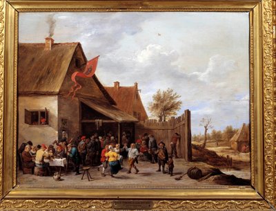 Den mässiga målningen av David Teniers II den unge (1610-1690) 1600-talssön. 0,43x0,58 m Montpellier, Musee Fabre av David Teniers the Younger