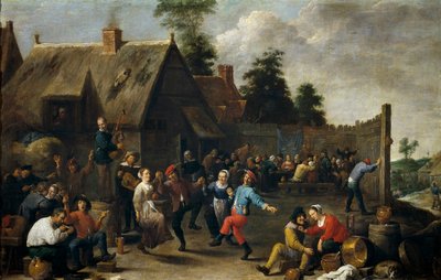 Byfestival och festmåltid av David the Younger Teniers