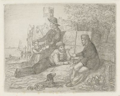 Figurer vid vattnet av David van der Kellen