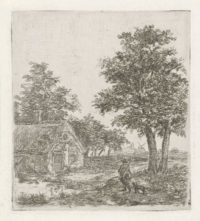 Jägare i ett landskap av David van der Kellen