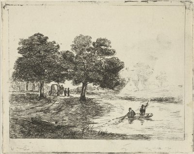 Landskap med fiskare av David van der Kellen