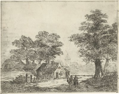 Landskap med vandrare av David van der Kellen