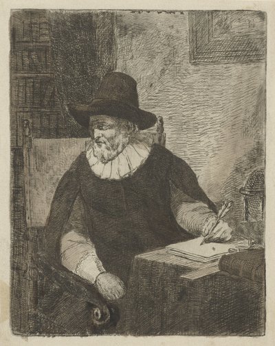 Man i ett arbetsrum av David van der Kellen