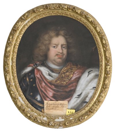 Jean Georges III de Saxe - Porträtt av John George III (1647-1691), kurfurst av Sachsen, av Krafft, David, von (1655-1724). Olja på duk. Mått: 75x62 cm. Nationalmuseum Stockholm av David von Krafft