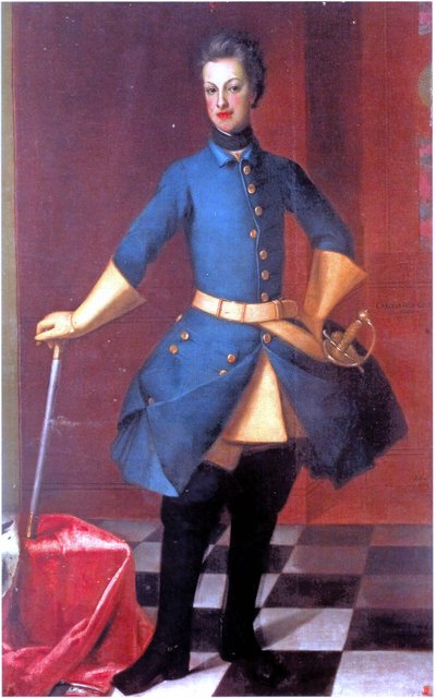 Portrait of Charles Frederick of Holstein-Gottorp (1700–1739) av David von Krafft
