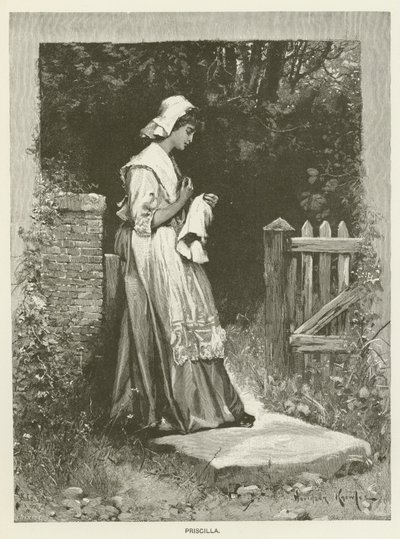 Priscilla (gravyr) av Davidson (after) Knowles