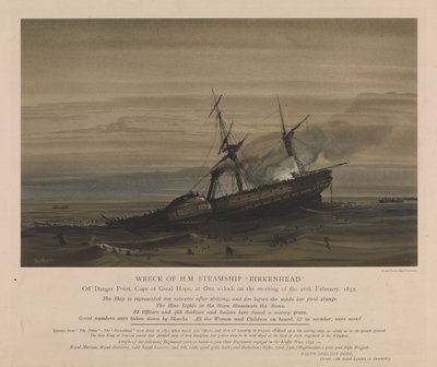 Vraket av H.M. ångfartyget "Birkenhead" den 26 februari 1852 av Day & Son