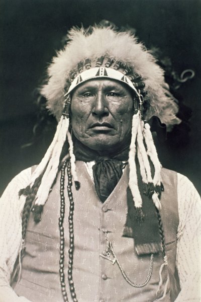 Wooden Leg, krigare från Northern Cheyenne som stred i slaget vid Little Bighorn 1876 av DeLancey W. Gill
