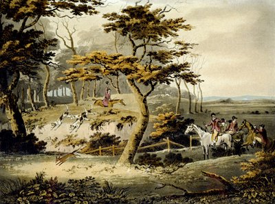 Eftermiddag, Foxhunting, graverad av J.H. Clarke och F. Jeakes av Dean Snr. (after) Wolstenholme