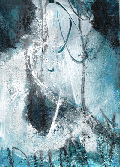 Misty Blue – Abstrakt av Deb Chaney