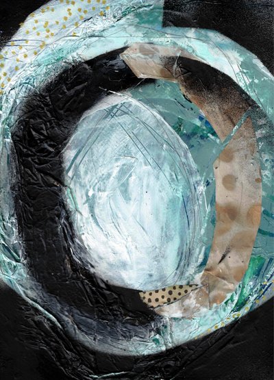 Teal – abstrakt virvelmönster av Deb Chaney