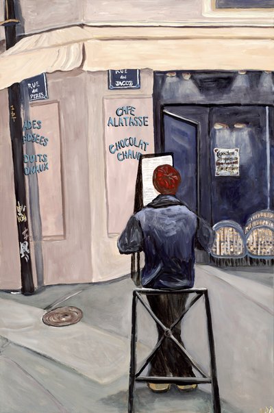 Contemplation, 2017 (akryl på duk) av Deborah Eve Alastra