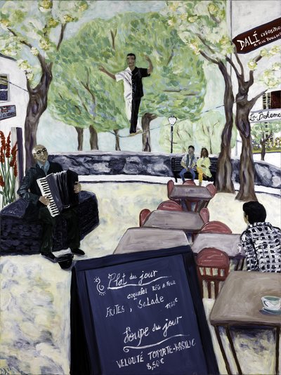 Montmartre, 2017 (akryl på duk) av Deborah Eve Alastra