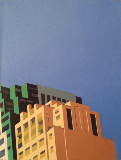 Brooklyn Hi Rise, 2012 (olja på duk) av Deborah Stevenson