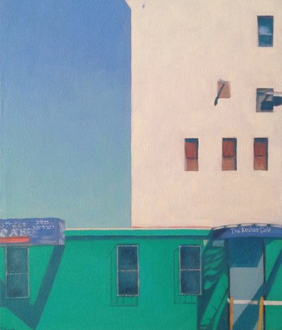 Brooklyn Kosher Cafe, 2012 (olja på duk) av Deborah Stevenson