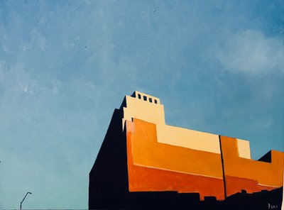 In The Navy Yard, 2012 (olja på duk) av Deborah Stevenson