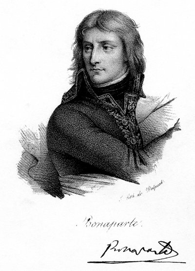 Napoleon Bonaparte som ung man, ca 1790-talet, ca 1830. av Delpech