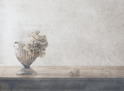 Stilleben med dämpade torkade blommor av Delphine Devos