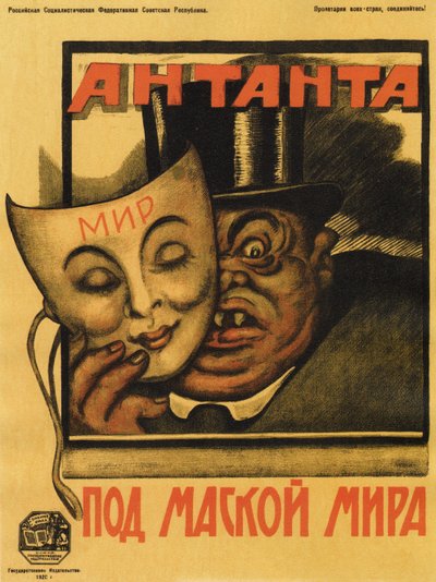 Entente under fredens mask affisch, 1920 av Deni