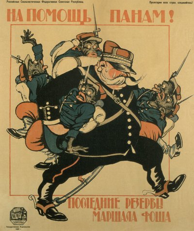 Till hjälp av kokkärl. Marshal Fochs sista reserver Poster, 1920 av Deni