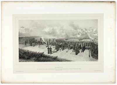 Batteri nr.10, från Souvenirs of Italy: Rome Expedition av Denis Auguste Marie Raffet
