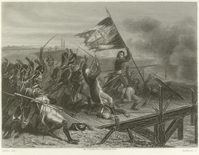 Slaget vid bron i Arcole av Denis Auguste Marie Raffet