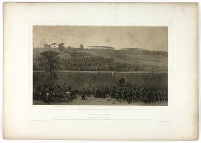 Capture of the Villa Pamfili, från Souvenirs of Italy: Rome Expedition av Denis Auguste Marie Raffet