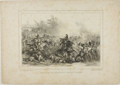 Avgång för republikanska husarerna av Denis Auguste Marie Raffet