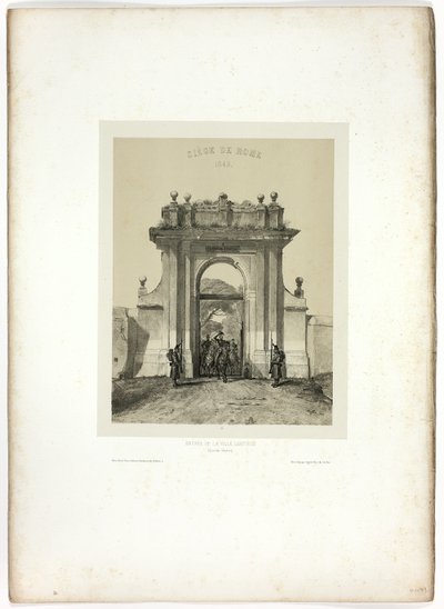 Gå in i Villa Santucci, från Souvenirs of Italy: Expedition från Rom av Denis Auguste Marie Raffet