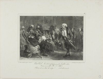 Kleiner aristokratischer Club, 28. Juli 1830 von Denis-Auguste-Marie Raffet