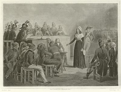 Marie Antoinette vid revolutionsdomstolen av Denis Auguste Marie Raffet
