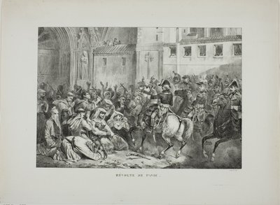 Upproret i Pavia av Denis Auguste Marie Raffet