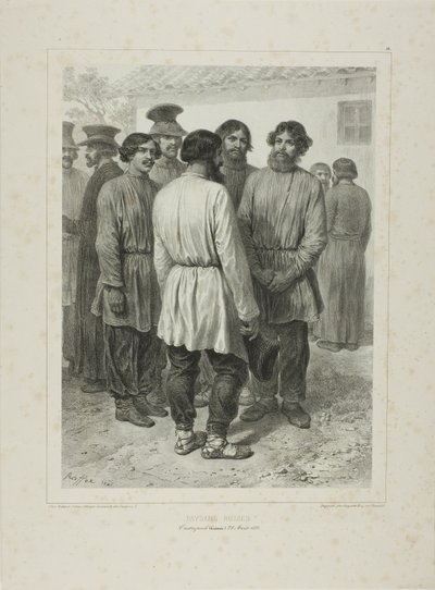 Ryska bönder av Denis Auguste Marie Raffet