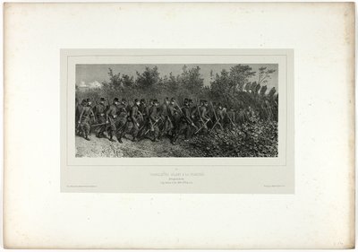 Sappers som går till skyttegravarna, från Souvenirs of Italy: Rome Expedition av Denis Auguste Marie Raffet