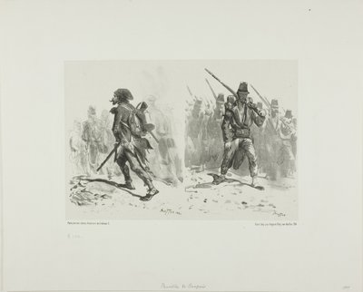 Blatt mit Skizzen von Denis-Auguste-Marie Raffet