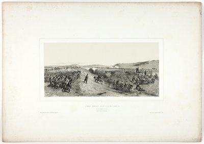 Den franska armén anländer till Maglianella, från Souvenirs of Italy: Expedition to Rome av Denis-Auguste-Marie Raffet