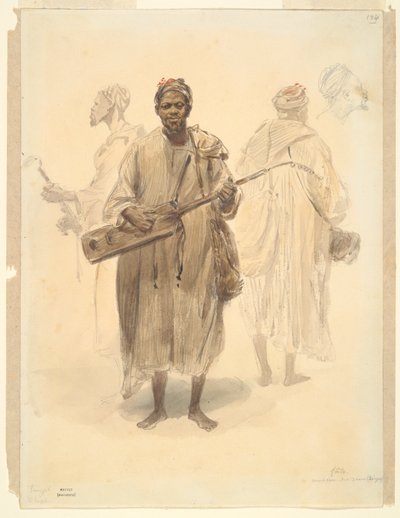 En morisk gatumusiker? Tangier (en morisk gatumusiker i Tanger) av Denis Auguste Marie Raffet