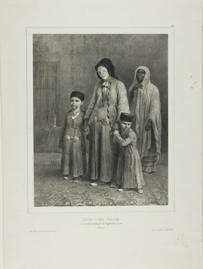 Junge Karaïme Frau, Tchioufout-Galech in der Nähe von Baghtcheh-Saraï, Krim von Denis-Auguste-Marie Raffet