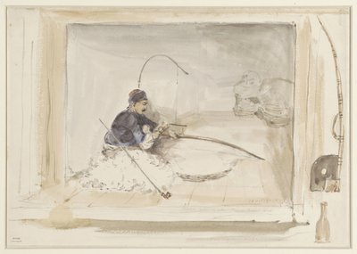 Sitzender Baumwollarbeiter von Denis-Auguste-Marie Raffet