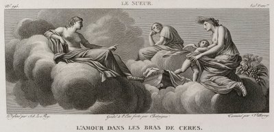 Denis-Sébastien Leroy, Antoine-Claude-François Villerey et Chataigner - Kärlek i Ceres vapen, efter Eustache Le Sueur - 1802-1815 av Denis Sebastien Leroy