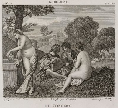 Denis-Sébastien Leroy, Antoine-Claude-François Villerey och Chataigner - Konserten, efter Giorgione - 1802-1815 av Denis Sebastien Leroy