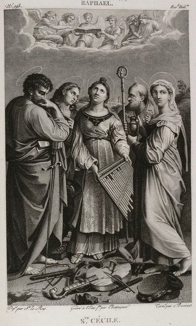 Denis-Sébastien Leroy, Chataigner och Bovinet - Sankta Cecilia, efter Rafael - 1802-1815 av Denis Sebastien Leroy