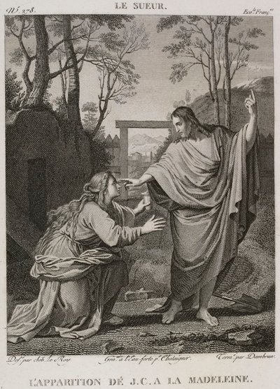 Denis-Sébastien Leroy, Chataigner och Dambrun - Jesu Kristi uppenbarelse för Madeleine, efter Eustache Le Sueur - 1802-1815 av Denis Sebastien Leroy
