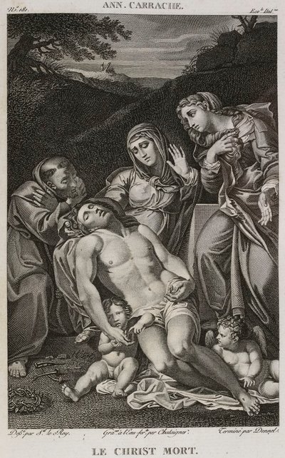 Denis-Sébastien Leroy, Chataigner och Dennel - Den döde Kristus, efter Annibale Carracci - 1802-1815 av Denis Sebastien Leroy