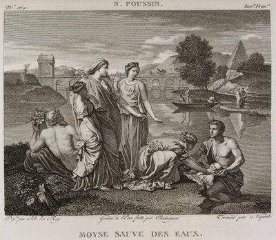 Denis-Sébastien Leroy, Chataigner och Niquet - Moses räddad ur vattenmassorna, efter Nicolas Poussin - 1802-1815 av Denis Sebastien Leroy