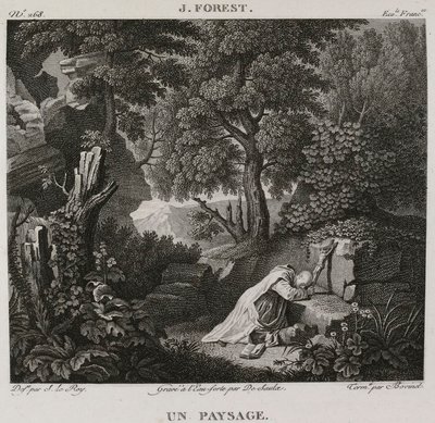 Denis-Sébastien Leroy, De Saulx et Bovinet - Ett landskap, efter Jean-Baptiste Forest - 1802-1815 av Denis Sebastien Leroy